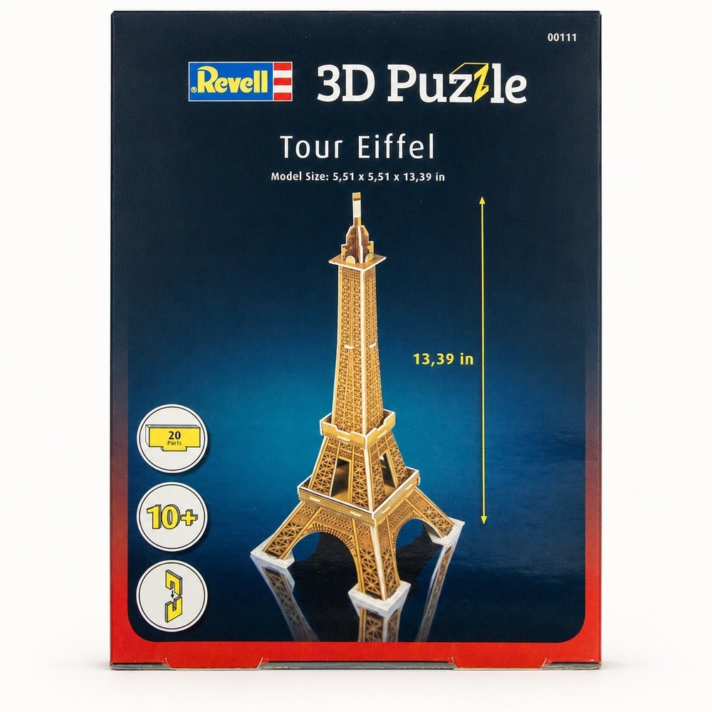Revell 3D Puzzle Tour Eiffel Model Kit 00111 Eiffel Tower 20 Pieces 13.39in Tall